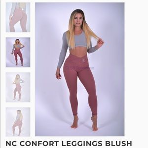 CLS sportswear scrunch leggings in blush